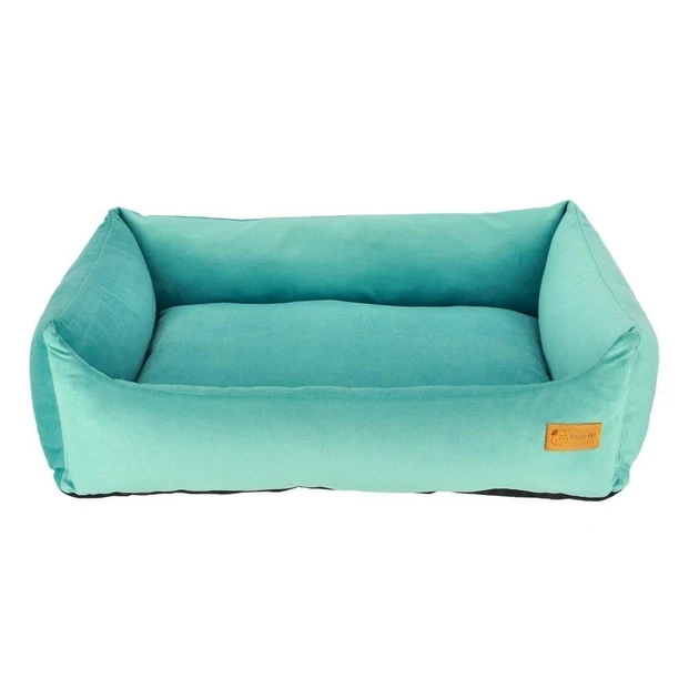 Лежак HappyPet для собак  Basic 85*50 з бортами   Lucite Green