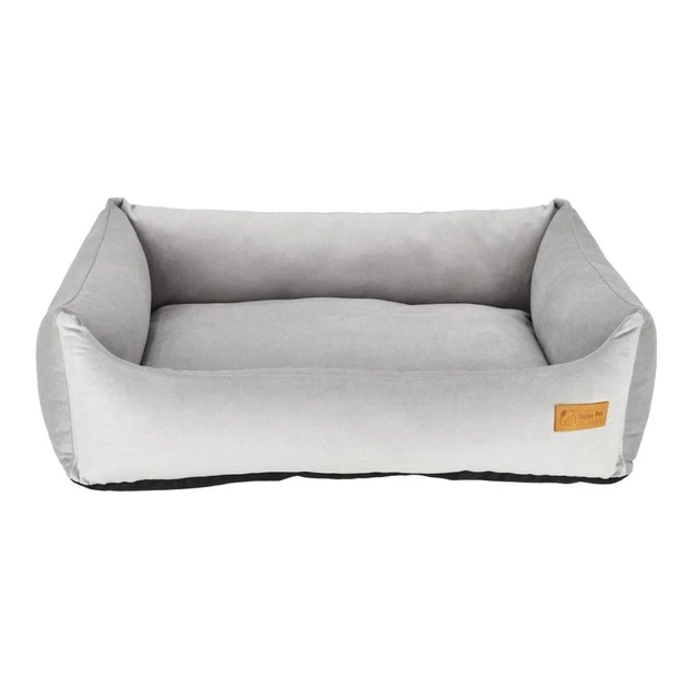 Лежак HappyPet для собак  Basic 85*50 з бортами Silver