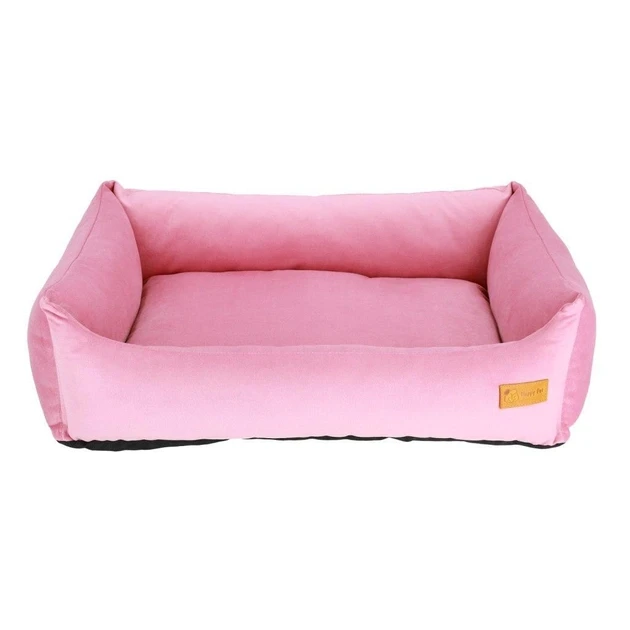 Лежак HappyPet для собак  Basic 85*50 з бортами Rose Ice