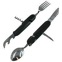 Туристичний набір складаний №106 А/№706 ALL чорний,мультитул багатофункціональний