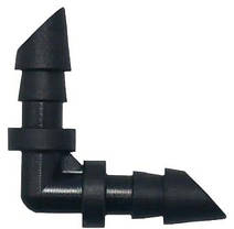 Угловой соединитель для шланга, черный 4 мм., фото 4