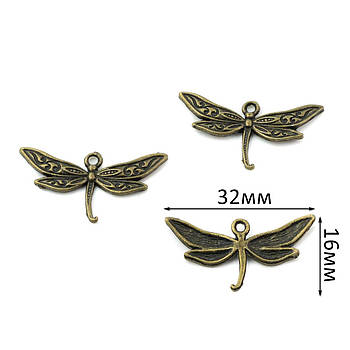 Підвіска металева "Бабка" 32*16мм Бронза PDB012