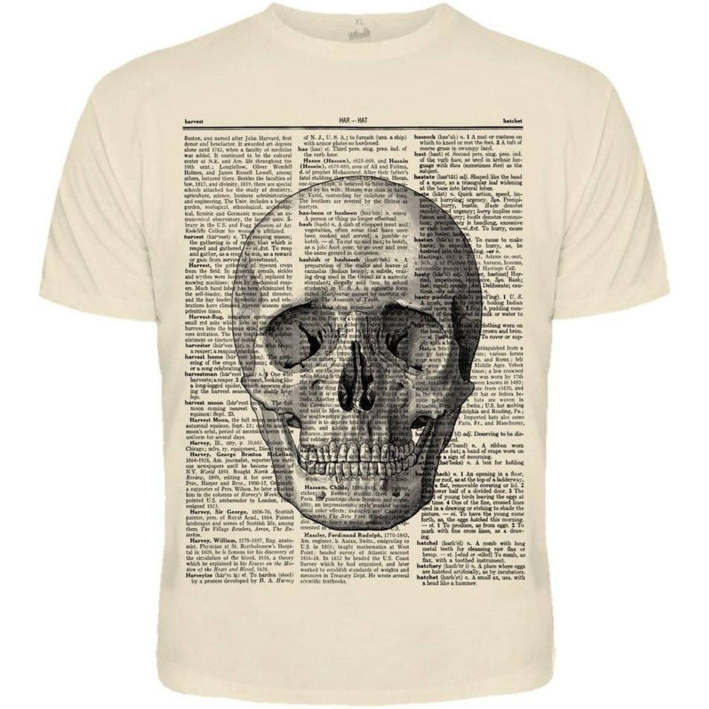 Бежева футболка Urbanist Skull, Розмір S