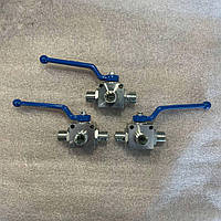 Кран 3х ходовий, кульовий, гідравлічний, S24xS24xS24(M20*1,5-M20*1,5-M20*1,5)