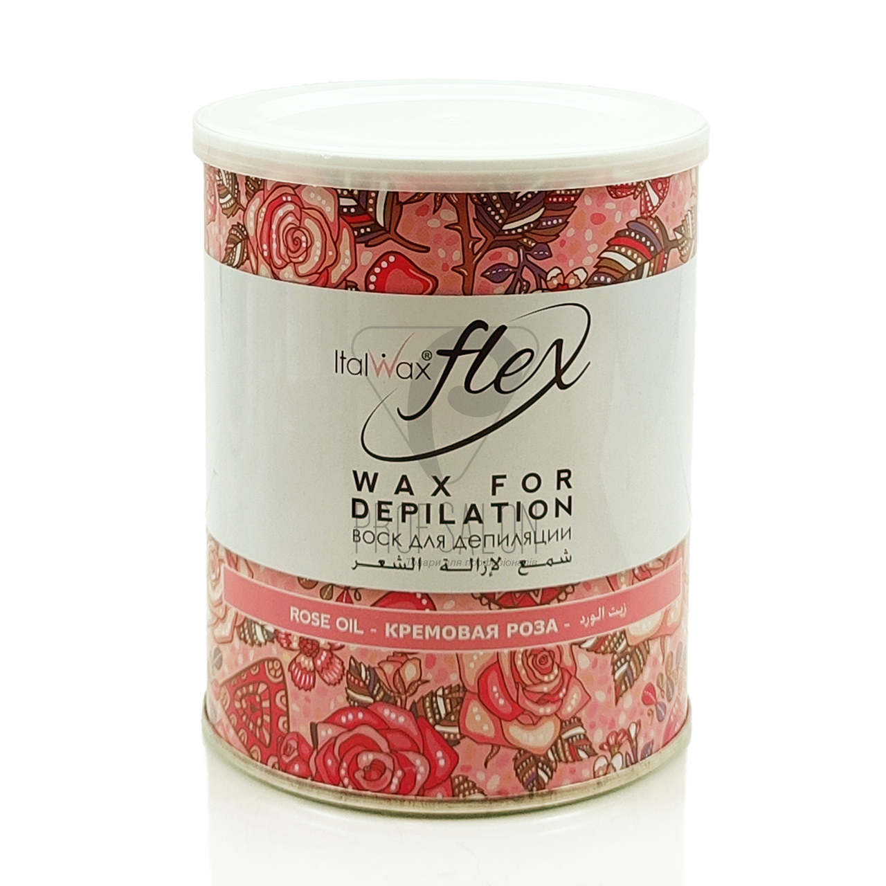 Теплий віск в банці Italwax FLEX - Кремова троянда (Rose oil), 800 мл