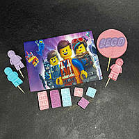 Набір топперів з мастики Лего для дівчинки