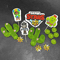 Набір топерів з мастики Brawl Stars