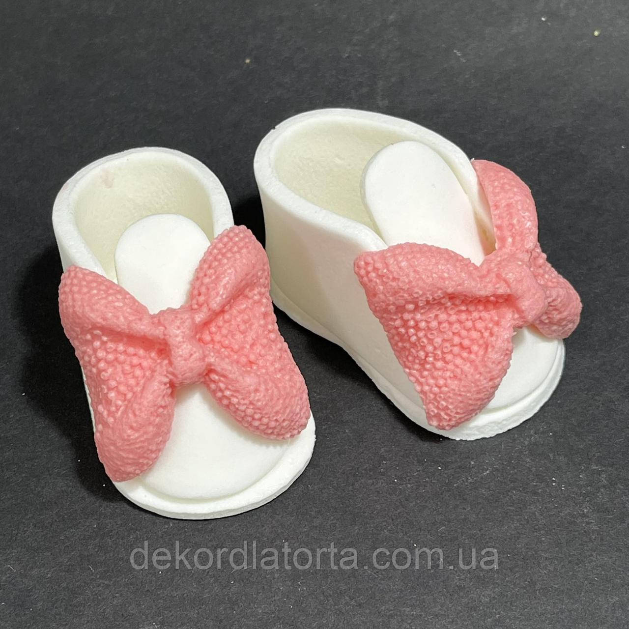 Цукрова фігурка Черевички з бантиком
