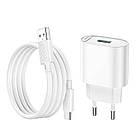 Адаптер мережевий Hoco Type-C Cable Fighter single port charger C109A |1USB, 18W/3A, QC| білий, фото 5