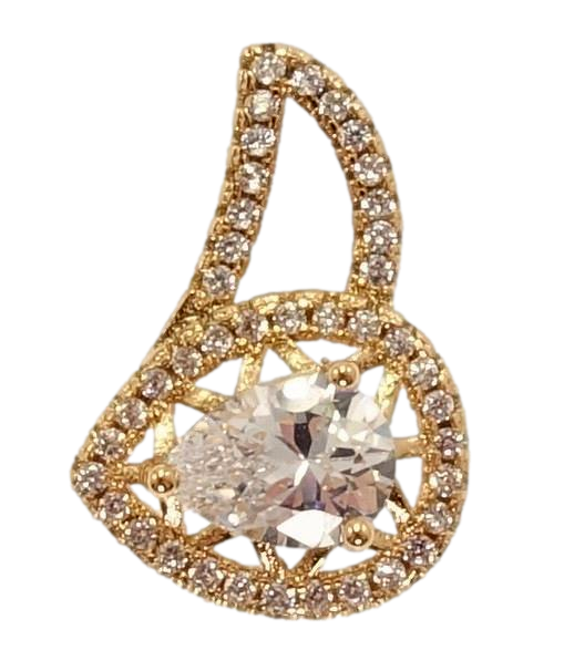 Кулон Xuping Позолота 18K "Декоративний Візерунок Інкрустація Цирконій та Вставка Кристал Крапля"