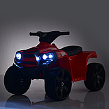 Квадроцикл дитячий на акумуляторі з музикою та світлом фар Bambi  M 3893EL-4 Синій, фото 3