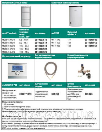Пакетне пропонування No21 ecoVIT exclusiv VKK INT + бойлер uniSTOR VIH R (120, 150, 200) + multiMATIC 700, фото 3