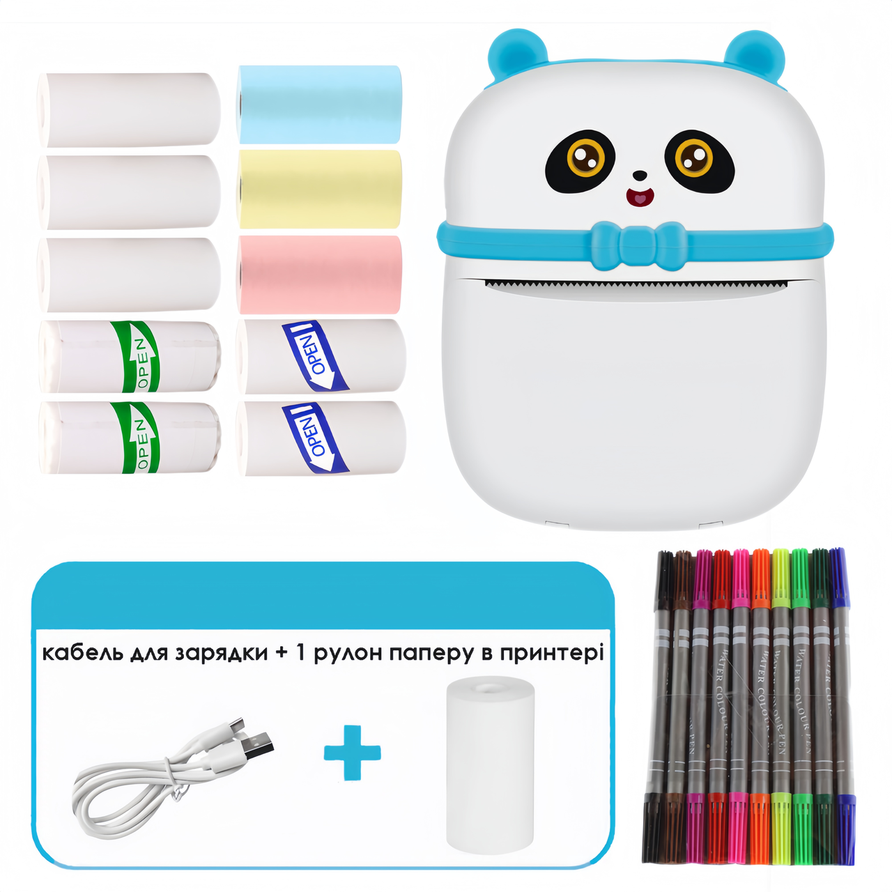 Дитячий фото принтер mini printer з термодруком стікерувальний для конспектів