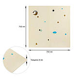 Панель стінова 3D 700*700*4mm зірки та місяці на бежевому фоні (D) SW-00001971, фото 3