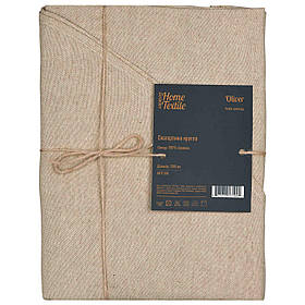 ARDESTO Скатертина Oliver, 200 см, 100% бавовна, шоколад