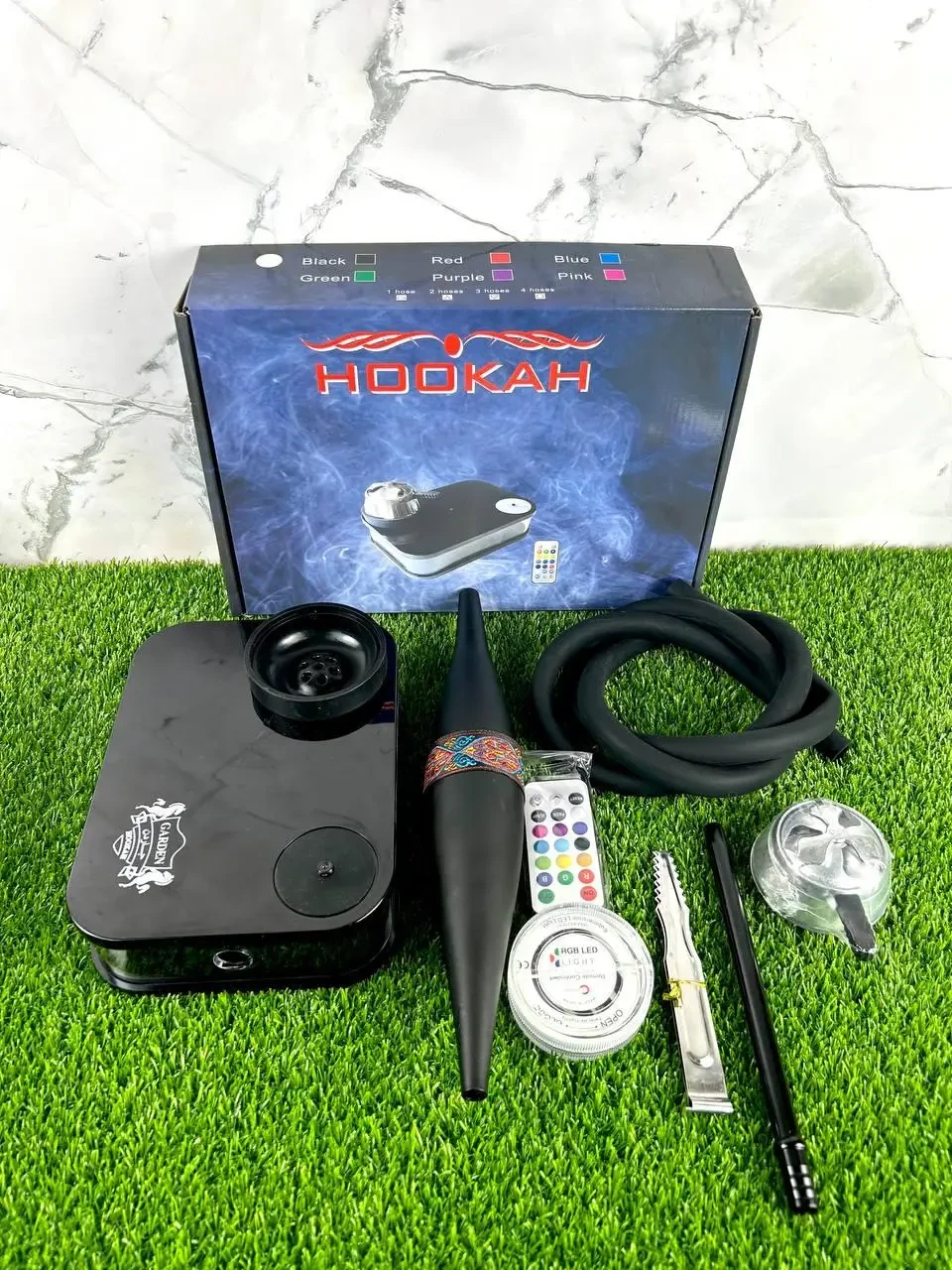Кальян "Capsule Nanosmoke Black" з мундштуком "Bazooka"