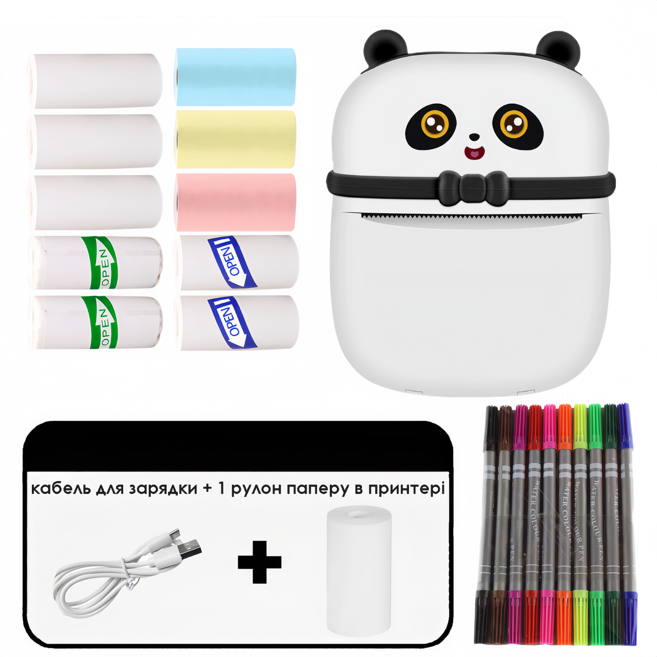 Дитячий фото принтер mini printer з термодруком стікерувальний для конспектів