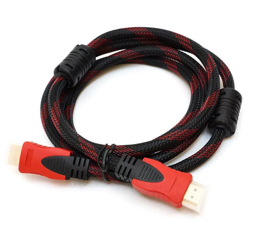 Кабель HDMI версія 1.4, штекер позолочений, 1.5 м із фільтром і сіткою