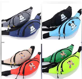 Бананка дитяча 30*15 на два відділення принт в різних кольорах Panda