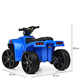 Квадроцикл дитячий на акумуляторі з музикою та світлом фар Bambi  M 3893EL-4 Синій, фото 7