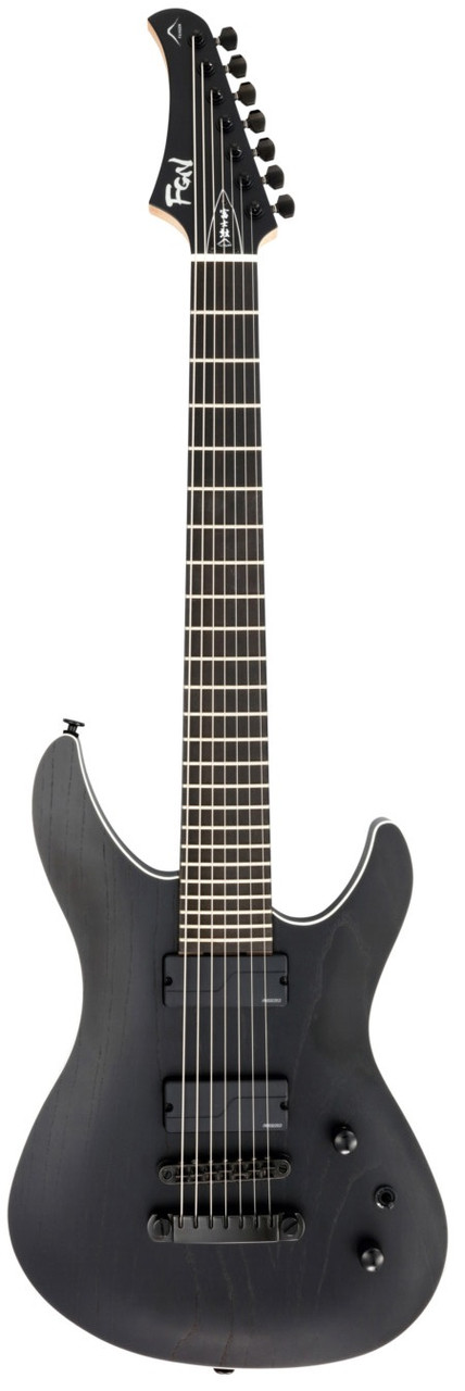 7-струнна електрогітара FGN JMY73-ASH-E MYTHIC STANDARD SERIES (OPEN PORE BLACK)