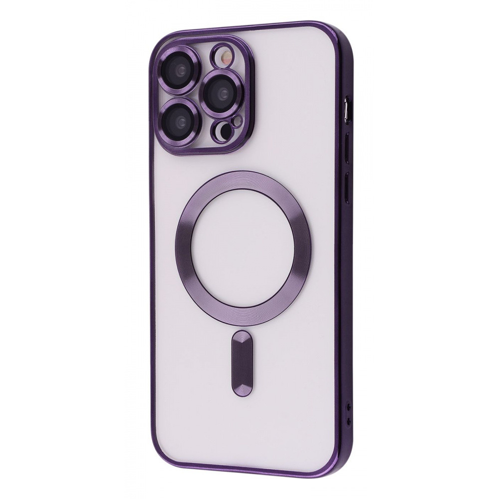 Чехол Metal Matte Case with Magnetic Ring iPhone 14 Pro Max black deep purple, фото 1