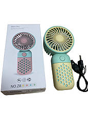 Ручний вентилятор Mini Fan Z8 акумуляторний із USB-зарядкою, фото 5
