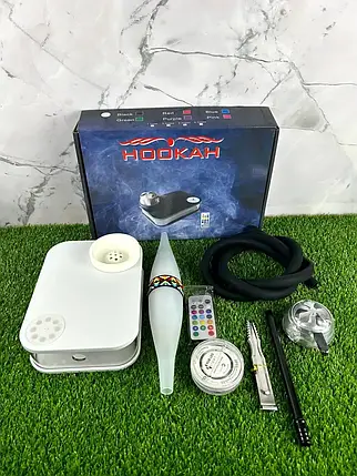 Кальян "Capsule Nanosmoke White" з мундштуком "Bazooka", фото 1