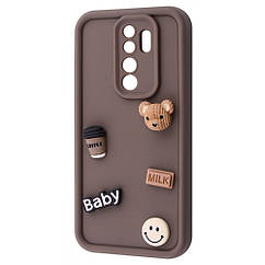 Чехол Pretty Things Case Xiaomi Redmi Note 8 Pro brown/bear