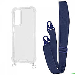 Чехол WAVE Clear Case with Strap Samsung Galaxy S23 FE midnight blue