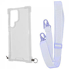 Чехол WAVE Clear Case with Strap Samsung Galaxy S23 Ultra light purple