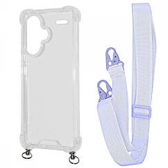 Чехол WAVE Clear Case with Strap Xiaomi Redmi Note 13 Pro+ light purple