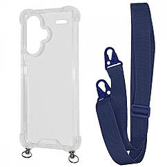 Чехол WAVE Clear Case with Strap Xiaomi Redmi Note 13 Pro+ midnight blue