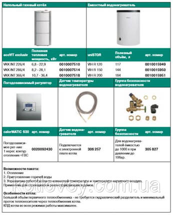 Пакетне пропонування No23 ecoVIT exclusiv VKK INT + бойлер uniSTOR VIH R (120, 150, 200) + calorMATIC 630, фото 3