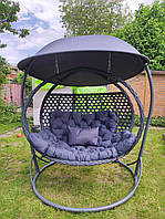 Крісло кокон двомісний плетіння соти