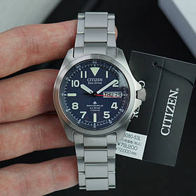 Годинник Citizen AT6080-53L Promaster Land Monobloc Case Titanium BLUE Dial