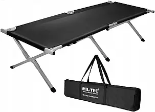 Алюмінієва розкладачка Mil-Tec US Style Black — 190 x 65 см Німеччина