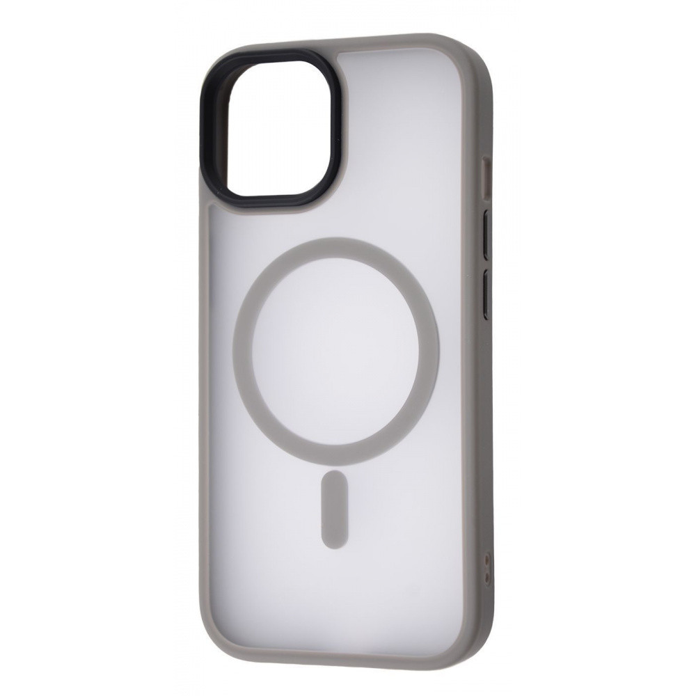 Чехол WAVE Matte Insane Case with Magnetic Ring iPhone 15 gray, фото 1