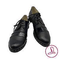 Жіночі туфлі класичні оксфорди з натуральної шкіри чорного кольору "Style Shoes", фото 2