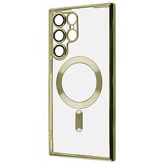 Чехол WAVE Metal Color Case with Magnetic Ring Samsung Galaxy S22 Ultra dark green gold
