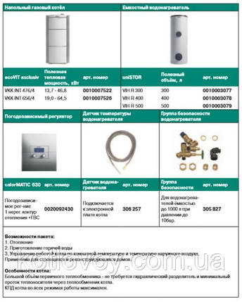 Пакетне пропонування No24 ecoVIT exclusiv VKK INT + бойлер uniSTOR VIH R (300, 400, 500) + calorMATIC 630, фото 3