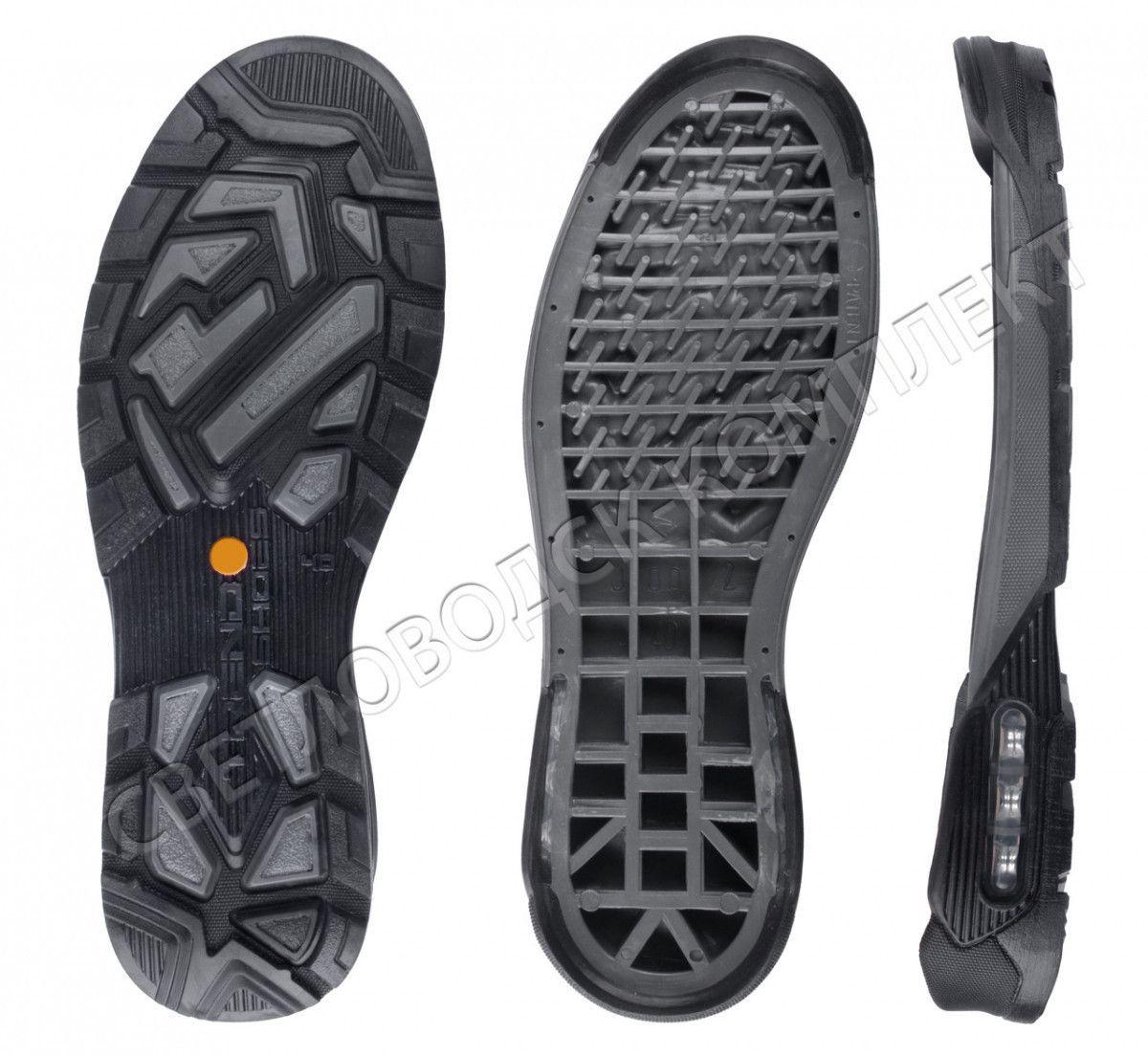 Підошва для взуття Джо-2 ТР (Joo-2), кол. чорний з сірим, фото 1