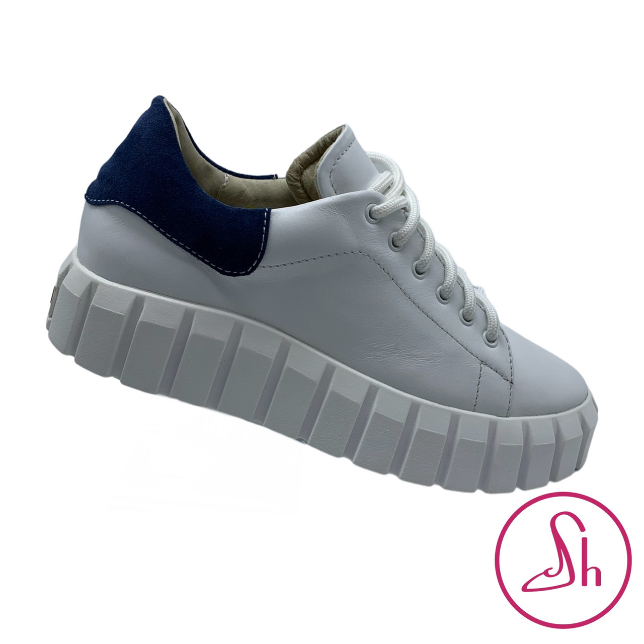 Кеди кріпери жіночі білі шкіряні “Style Shoes”