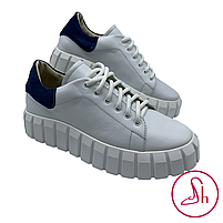 Кеди кріпери жіночі білі шкіряні  “Style Shoes”, фото 3