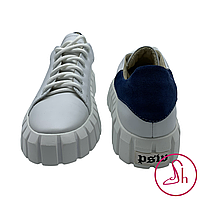 Кеди кріпери жіночі білі шкіряні  “Style Shoes”, фото 4
