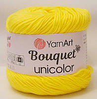 Нитки пряжа для в"язання бавовняна BOUQUET UNIKOLOR YarnArt Ярнарт Букет Униколор № 3218 - лимон