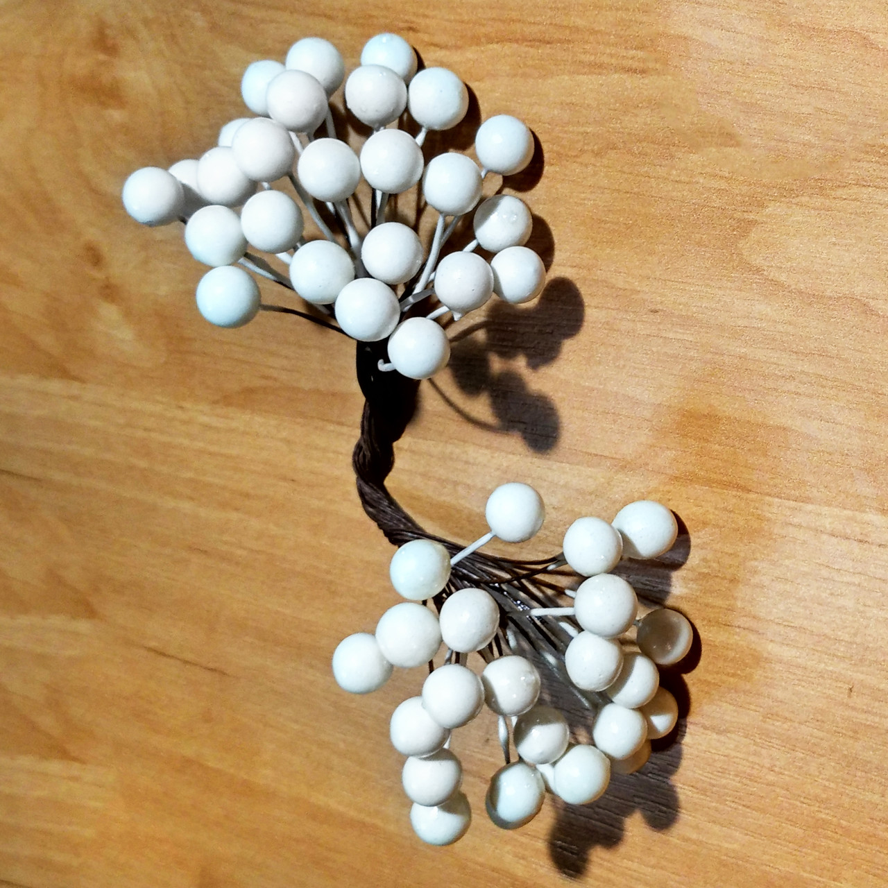 Ягоди гладкі №35 білі (12мм, 40 шт), фото 1