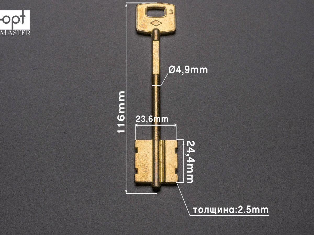 Заготовка ключа ЧИЗАЙ-3 (Конаково), фото 1