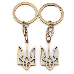 Брелок Тризуб Герб України 32х18 мм 76 мм 1 шт. Бронза