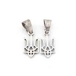 Підвіска Тризуб Герб України 19х9 мм 1 шт. Срібло_1Т